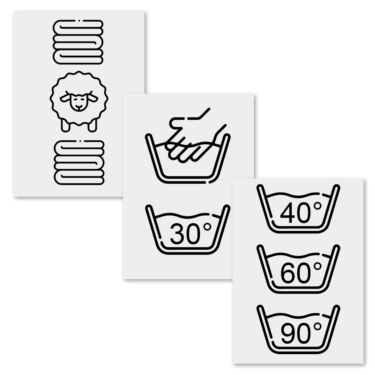Etiketter til vaskerom (ikoner)