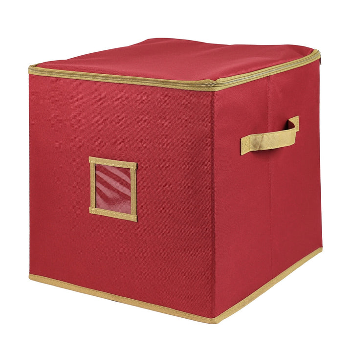 oppbevaring til julekuler. Med håndtak og glidelås