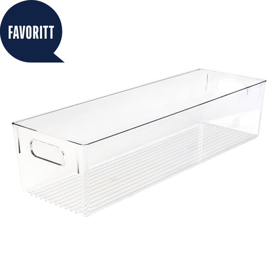 Dyp oppbevaringsboks til skuffer og skap. Smart oppbevaring for å få orden og oversikt hjemme