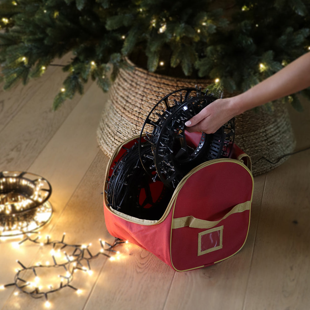trommel til julelys. julelysoppbevaring