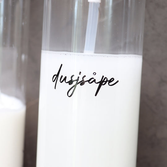 Tett og dryppfri klar pumpeflaske til lotion og såpe