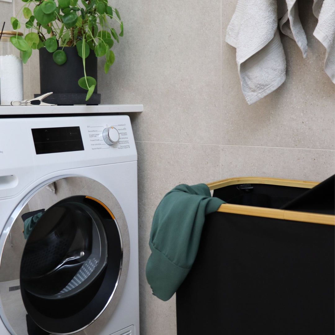 Skittentøyskurv (oppdelt) Svart