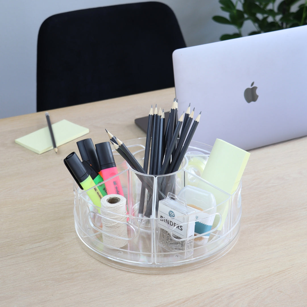 oppbevaring til kontoret og kontorrekvisita. Smartstore til penner, tusjer, teip og binders. Kontorløsning
