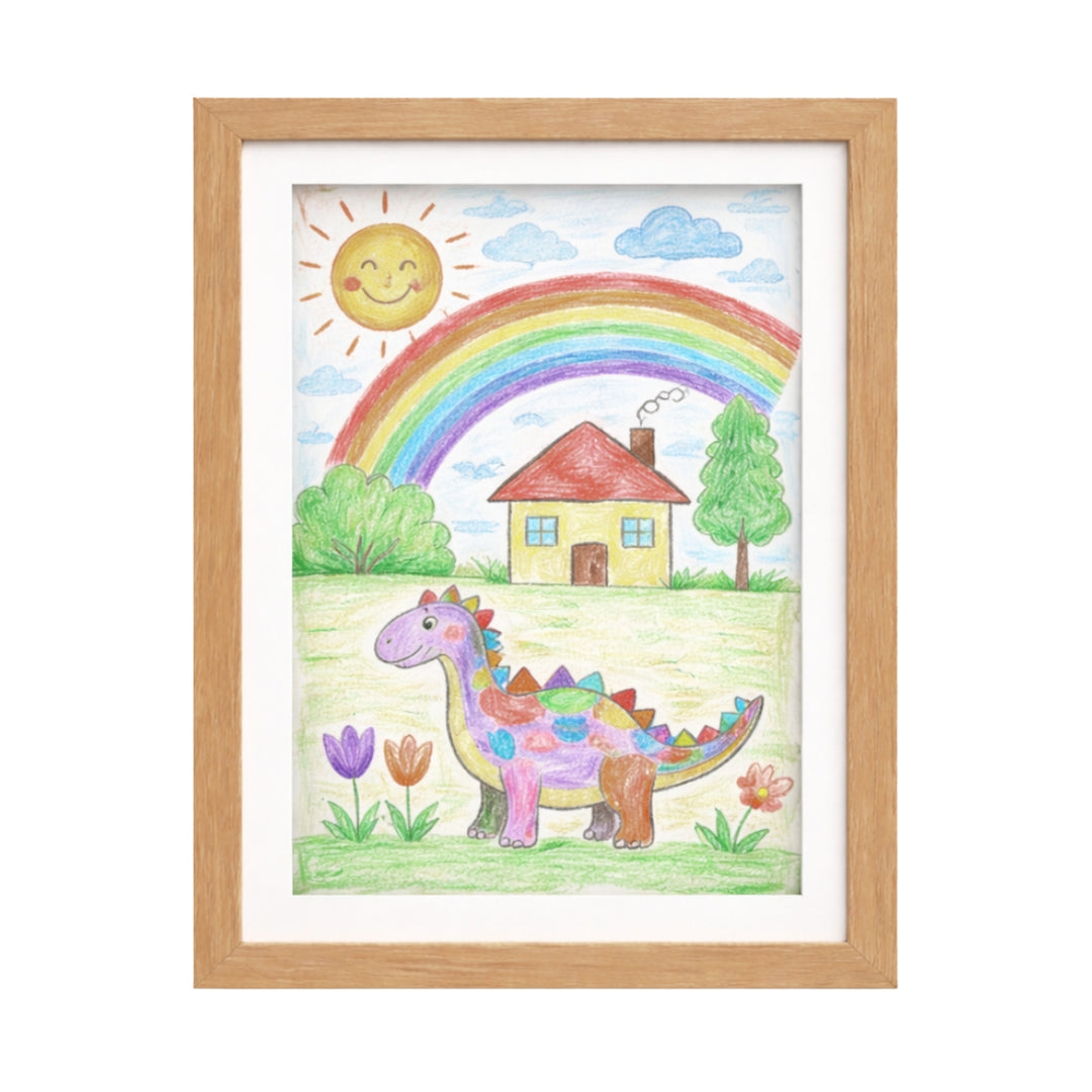 tegningsramme. plass til mange bilder, enkelt å bytte