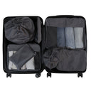 Grå pakkekuber – 7 deler i koffert, veske og bagasje